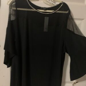 Belldini Black Top with Rhinestone Detail 3x NWT